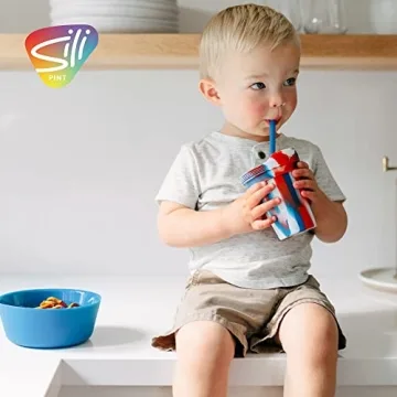 Silipint Kids’ Silicone Cups with Lids & Straws Pack of 2