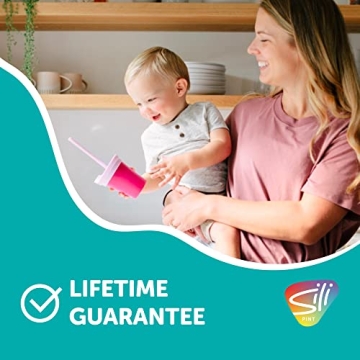 Silipint Kids’ Silicone Cups with Lids & Straws Pack of 2