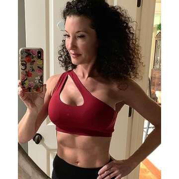 RUNNING GIRL One Shoulder Sports Bra for Women Fitness