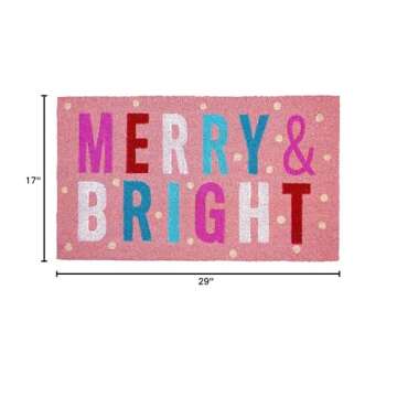 Calloway Mills 107561729 Pink Merry & Bright Doormat