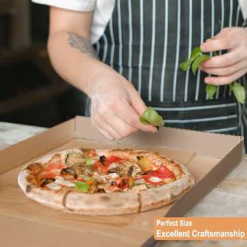 Durable Kraft Pizza Boxes | 10x10 Inches | 15 Pack | BOARDS+