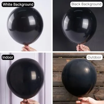 PartyWoo 130 pcs Black Balloons for All Occasions
