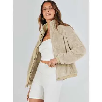 Cozy ANRABESS Women’s Fleece Jacket for Chic Fall Style