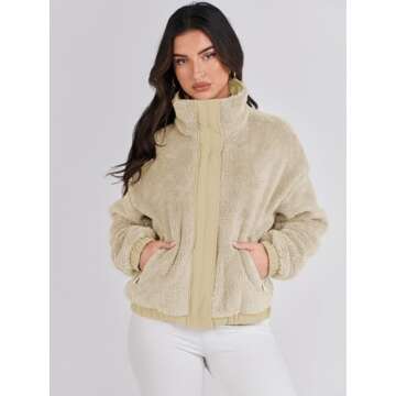 Cozy ANRABESS Women’s Fleece Jacket for Chic Fall Style