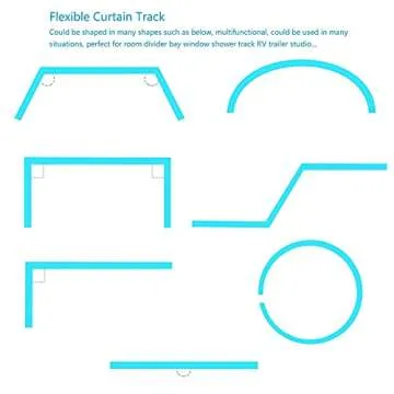 VRSS Flexible Curtain Track for Custom Shower and Room Dividers