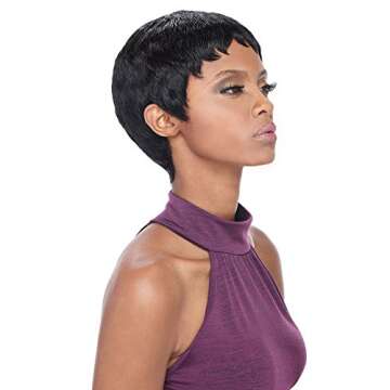 Outre PIXIE (1B Off Black) - 100% Human Hair Premium Duby Wig