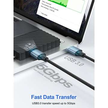 ApoJodly USB to USB Cable 1FT 2-Pack, USB 3.0 Cord USB A Male to Male Cable Double Sided USB Cord Compatible with Hard Drive, Laptop Cooler, DVD Player and More