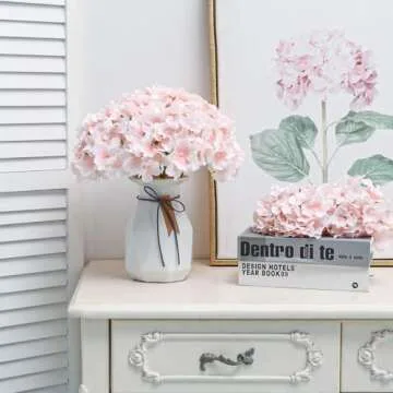 FLORRALIA Pink Hydrangea Artificial Flowers for All Occasions