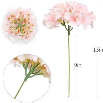 FLORRALIA Pink Hydrangea Artificial Flowers for All Occasions