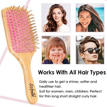 Eco-Friendly Sofmild Hair Brush for All Hair Types