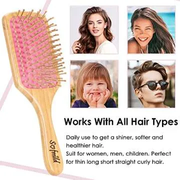 Eco-Friendly Sofmild Hair Brush for All Hair Types