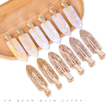 Cptots No Crease Hair Clips - 12 Stylish Clips for Women