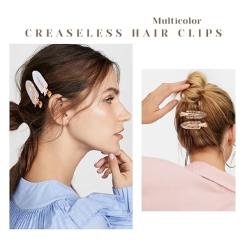 Cptots No Crease Hair Clips - 12 Stylish Clips for Women
