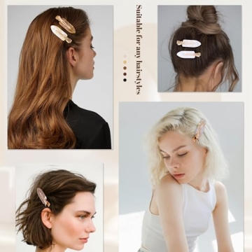 Cptots No Crease Hair Clips - 12 Stylish Clips for Women