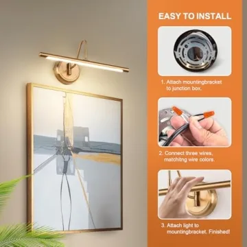 Enhance Artwork with JOOSENLUX Brass Picture Light 16.54 Inch