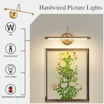 Enhance Artwork with JOOSENLUX Brass Picture Light 16.54 Inch