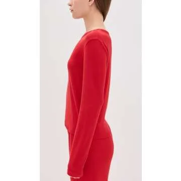 Z SUPPLY Women's Maison Pointelle Top, Rendezvous, Red, S