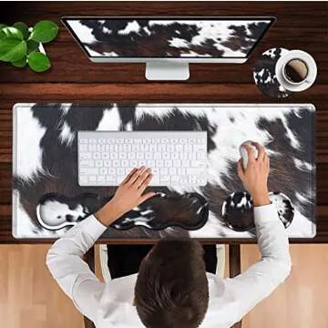 Gaming Mouse Pad XXL Ergonomic Wrist Support Desk Set