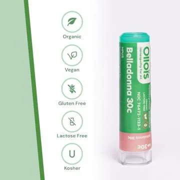 Organic OLLOIS Belladonna Homeopathic Medicine 30c