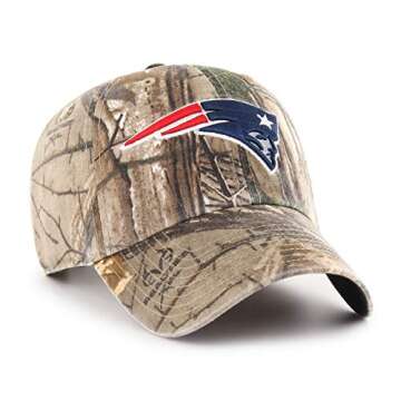 OTS NFL New England Patriots Men's Challenger Adjustable Hat, Realtree, One Size