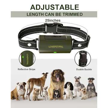 Dog Training Collar with Remote Control, 3500FT Dog Shock Collar for Small Medium Large Dogs, IPX7 Waterproof, 4 Training Modes, Rechargeable E-Collar with Beep Vibration Safe Shock for All Breeds
