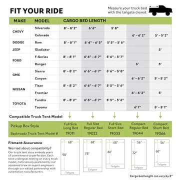 Napier Backroadz Truck Tent | Pickup Truck Bed Camping Tent | Rainfly for Water Protection | Sturdy and Spacious 2-Person Tent | Easy 10-Minute Setup