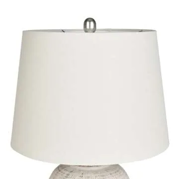 Nourison Rustic 23" Beige Ceramic Table Lamp