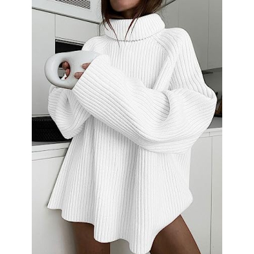 LILLUSORY Turtleneck Oversized Sweater for Women