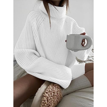 LILLUSORY Turtleneck Oversized Sweater for Women