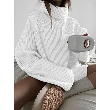 LILLUSORY Turtleneck Oversized Sweater for Women