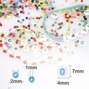 GREENTIME 45000pcs 2mm Seed Beads for Bracelet Making Kit Small Beads 11/0 Rainbow Beads with Letter Beads, Jump Rings & Charms Pendants for DIY Crafts Bracelets Necklaces Rings Waist Beads kit