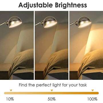 Eco-Friendly LED Desk Lamp - Dimmable & Adjustable Light for Reading