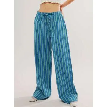 Acelitt Women's Casual Striped Pants for Every Season