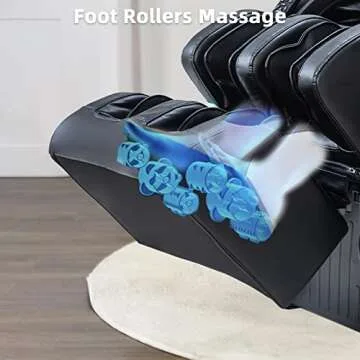 MassaMAX Full Body Massage Chair, Zero Gravity Recliner with Yoga Stretch, SL Track, Airbags, Heating, Touch Screen, and Foot Massage (MD906-Black)