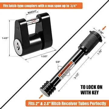 CZC AUTO Trailer Hitch Lock Set: Ultimate Security for Towing