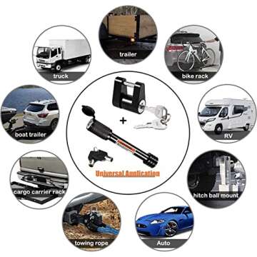 CZC AUTO Hitch Lock Set for Class III IV Receiver