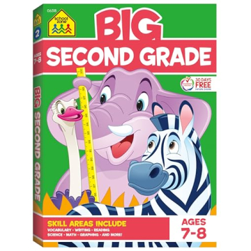 School Zone - Big Second Grade Workbook - 320 Pages, Ages 7 to 8, 2nd Grade, Word Problems, Reading ...