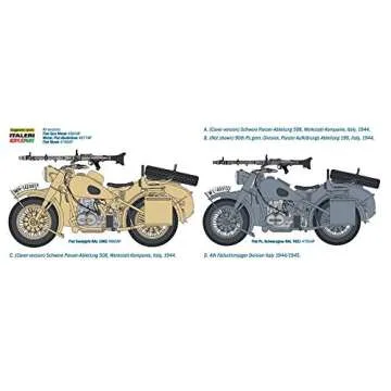 Italeri 7403S BMW R75 Model Kit - Historical Precision in Scale