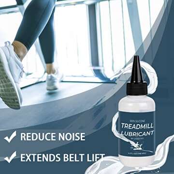 Premium 100% Silicone Treadmill Lubricant | Easy Application, 4 oz