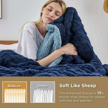 Soft Cozy Bedsure Sherpa Blanket - Twin Size Fleece