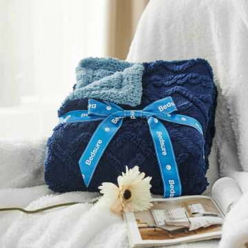 Soft Cozy Bedsure Sherpa Blanket - Twin Size Fleece