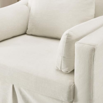 Oversized Accent Chair with Washable Slipcover and Pillows