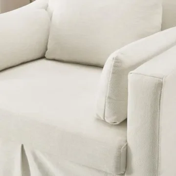 Oversized Accent Chair with Washable Slipcover and Pillows