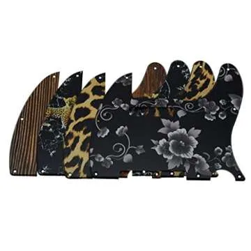 KAISH 8 Hole 3D Printed Tele Style Guitar Plastic Pickguard TL Pick Guard Scratch Plate for USA/Mexico Telecaster Wood Pattern