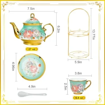 Elegant 20-Piece Porcelain Tea Set for Gatherings