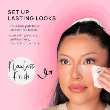 AOA Studio Velvet Puffs Makeup Puff Set - 6 Pack for Flawless Finish