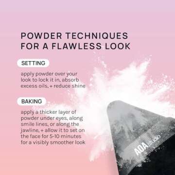 AOA Studio Velvet Makeup Puff Set - 6 Velour Sponges for Flawless Beauty