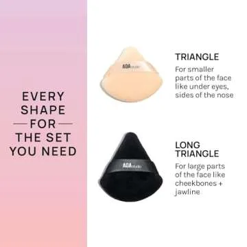 AOA Studio Velvet Makeup Puff Set - 6 Velour Sponges for Flawless Beauty