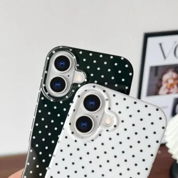 Yeddabox iPhone 16 Cute Polka Dot Case for Women
