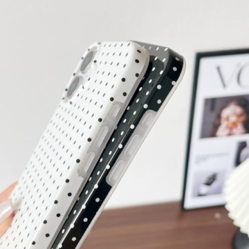 Yeddabox iPhone 16 Cute Polka Dot Case for Women